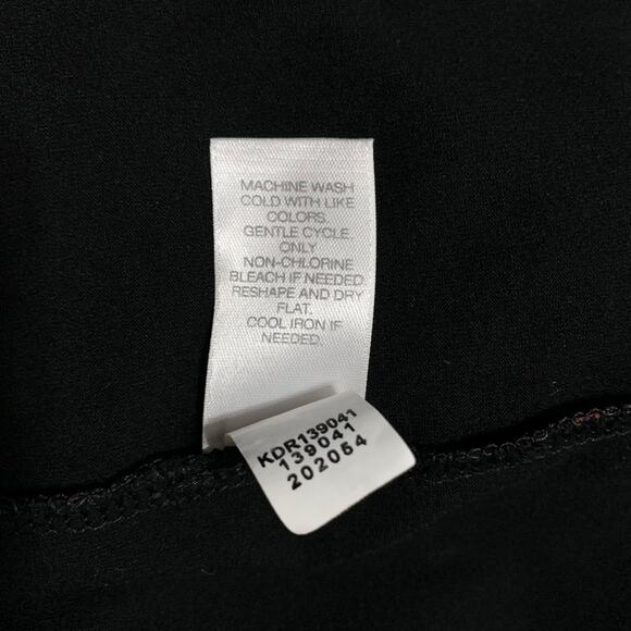 J Jill Wearever Collection Dress Black Red Floral Long Sleeve Stretchy Women's L - Picture 9 of 9